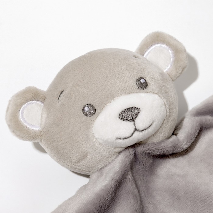 Комфортер - игрушка «Серый мишка», погремушка, прорезыватель, цвет серый, Крошка Я