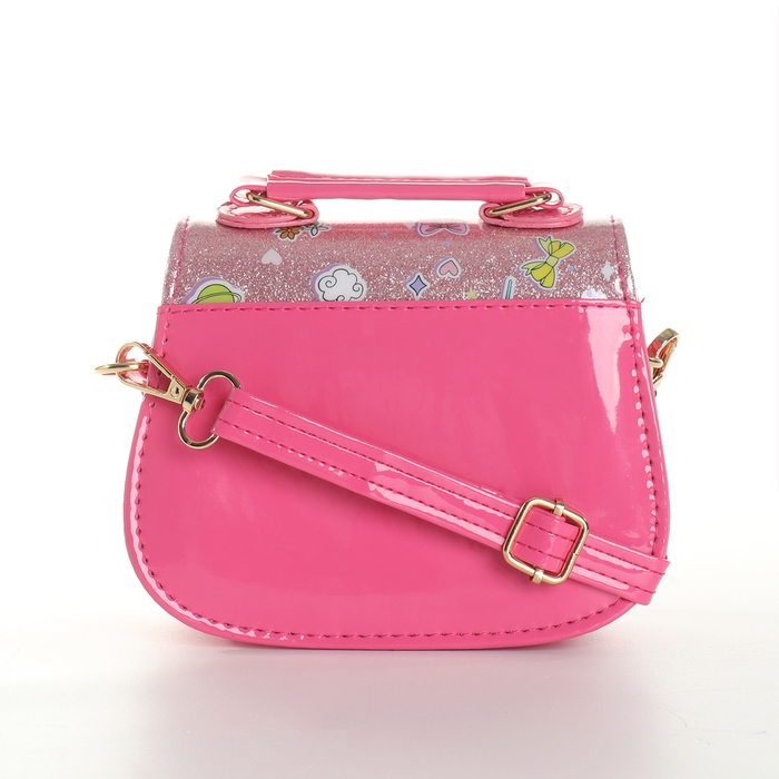 Сумка детская для девочки на клапане «Выбражулька», цвет малиновый