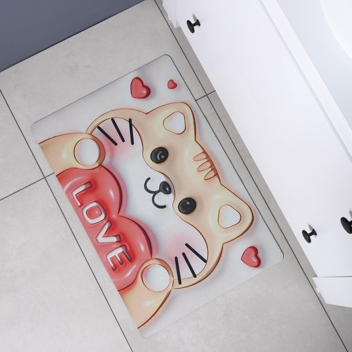 Коврик для дома Доляна Love, влаговпитывающий, 40×60 см Коврик для дома Доляна Love, влаговпитывающий, 40×60 см