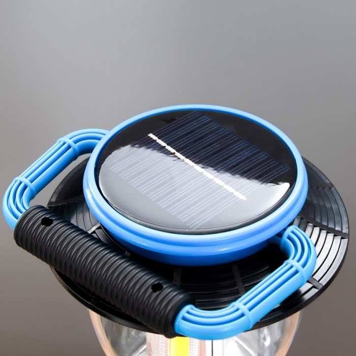 Светильник Светильник "Алдни" LED 12Вт USB от батареек 4хАА синий 12,5х12,5х21,5 см RISALUX