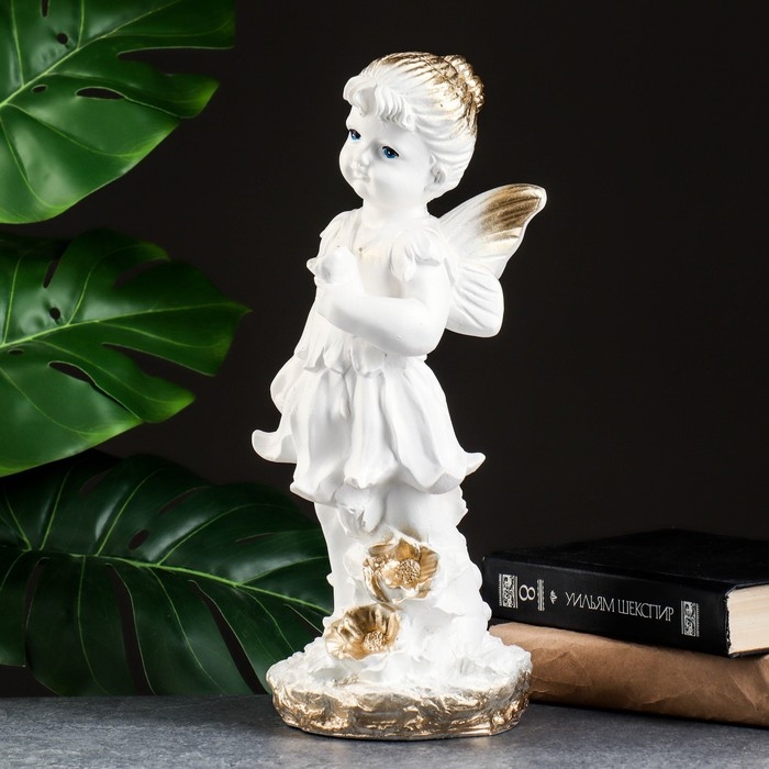 Фигура  Фигура "Фея Флора" белая 38х17х16см