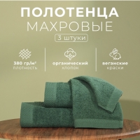 Набор махровых полотенец LoveLife "Natural eucalyptus" 3 шт: 70х130,50х80,30х50 см., 100% хл   10401