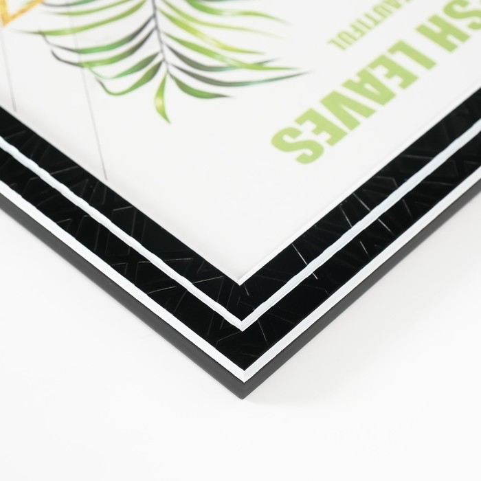 Фоторамка пластик 20х25 см Фоторамка пластик 20х25 см "Двойное сечение" чёрная 27,8х22,8х1 см