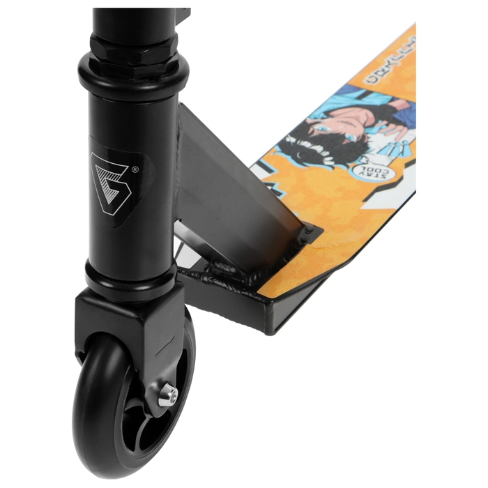 Самокат трюковой GRAFFITI Zigzag 23, колёса PU 100 мм, 85А, цвет чёрный Самокат трюковой GRAFFITI Zigzag 23, колёса PU 100 мм, 85А, цвет чёрный