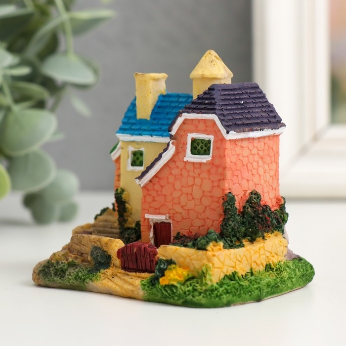 Фигурка для флорариума полистоун  Фигурка для флорариума полистоун "Загородный коттедж" МИКС 8х6х7,5 см