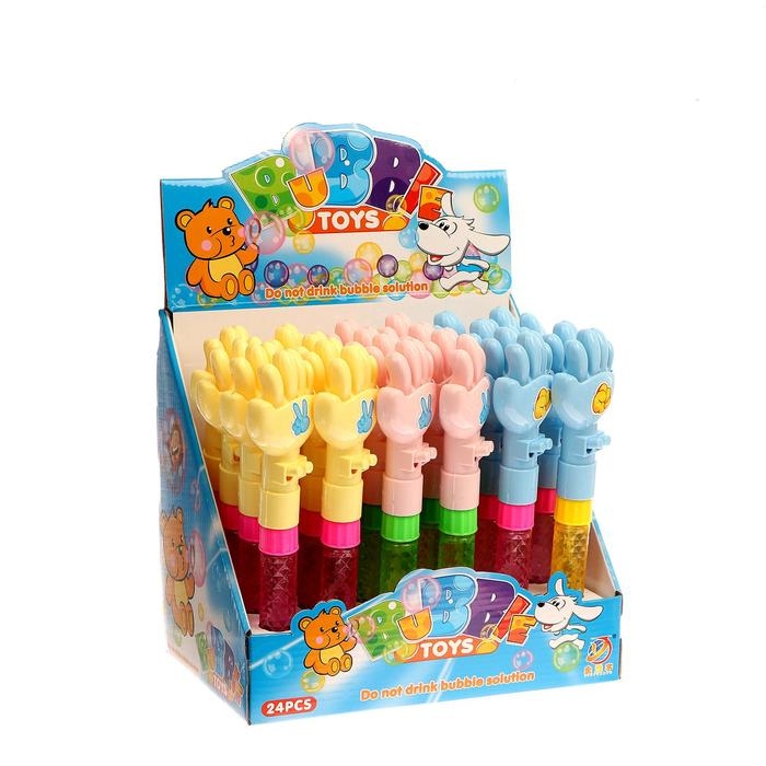 Мыльные пузыри «Рука» с кнопками, 55 мл, цвета МИКС