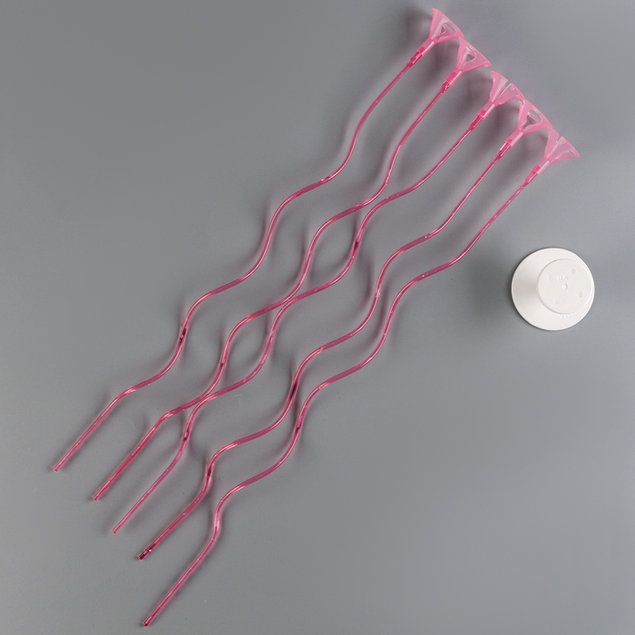 Набор «ВОЛНА», палочка+держатель+подставка, набор 5 шт., розовый Набор «ВОЛНА», палочка+держатель+подставка, набор 5 шт., розовый