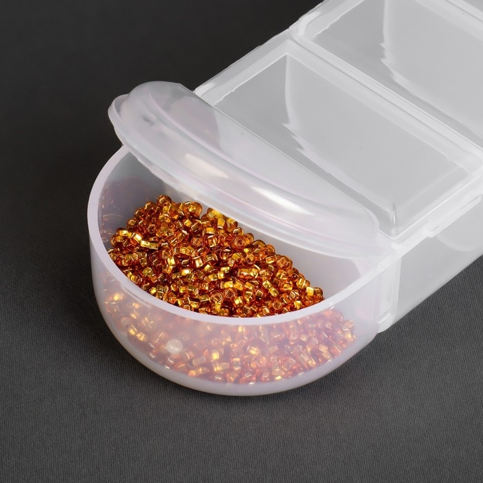 Органайзер для рукоделия, 7 отделений, 19 × 5 × 2,9 см, цвет прозрачный Органайзер для рукоделия, 7 отделений, 19 × 5 × 2,9 см, цвет прозрачный