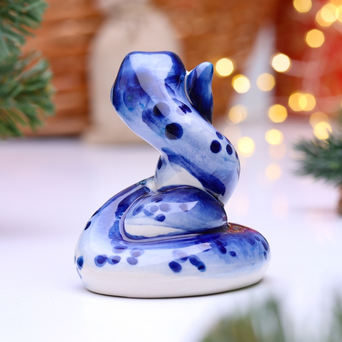 Новый год. Сувенир символ года Новый год. Сувенир символ года "Змея Каа", гжель