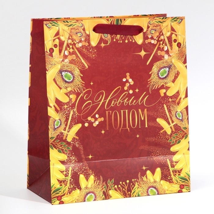 Пакет подарочный новогодний ламинированный «Жар-птица», ML 23 х 27 х 11,5 см, Новый год Пакет подарочный новогодний ламинированный «Жар-птица», ML 23 х 27 х 11,5 см, Новый год