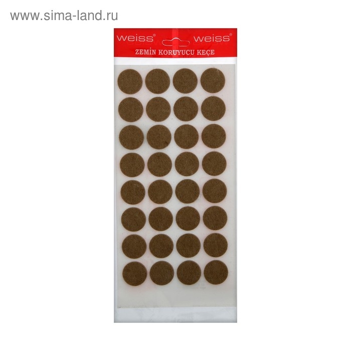 Подпятник войлочный d=24 мм, 32 шт., коричневый Подпятник войлочный d=24 мм, 32 шт., коричневый