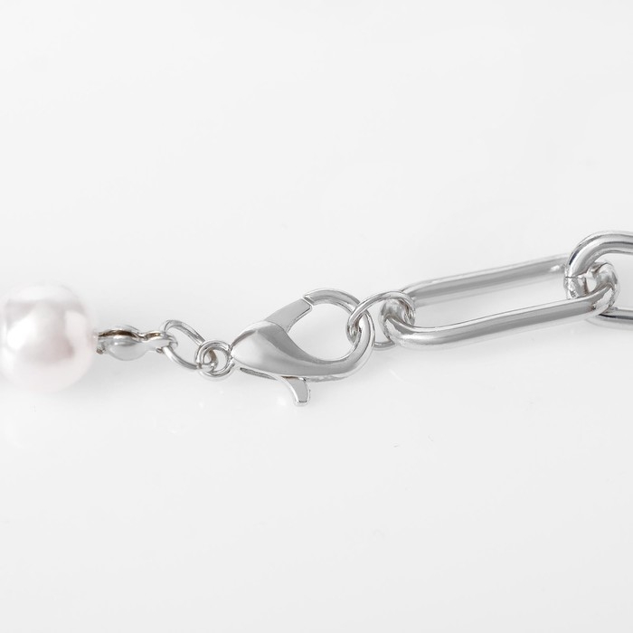 Кулон жемчуг «Цепь» дабл, цвет белый в серебре, 40 см Кулон жемчуг «Цепь» дабл, цвет белый в серебре, 40 см