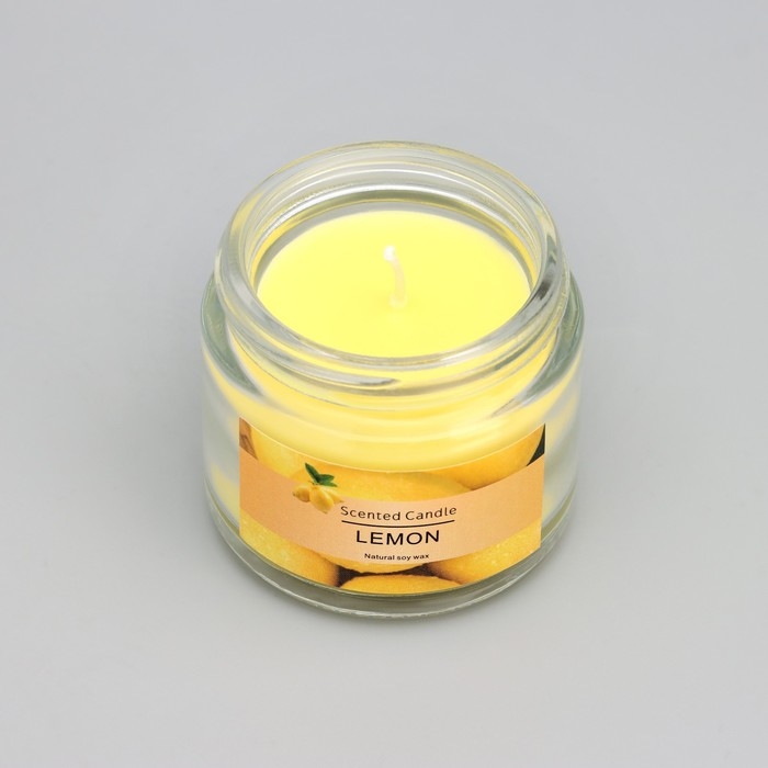 Свеча ароматическая  Свеча ароматическая "Lemon", 5*5см, 140 гр
