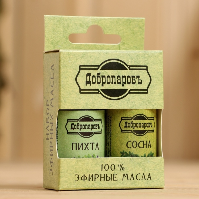 Набор эфирных масел пихта, сосна Набор эфирных масел пихта, сосна "Добропаровъ", 2 шт по 17 мл