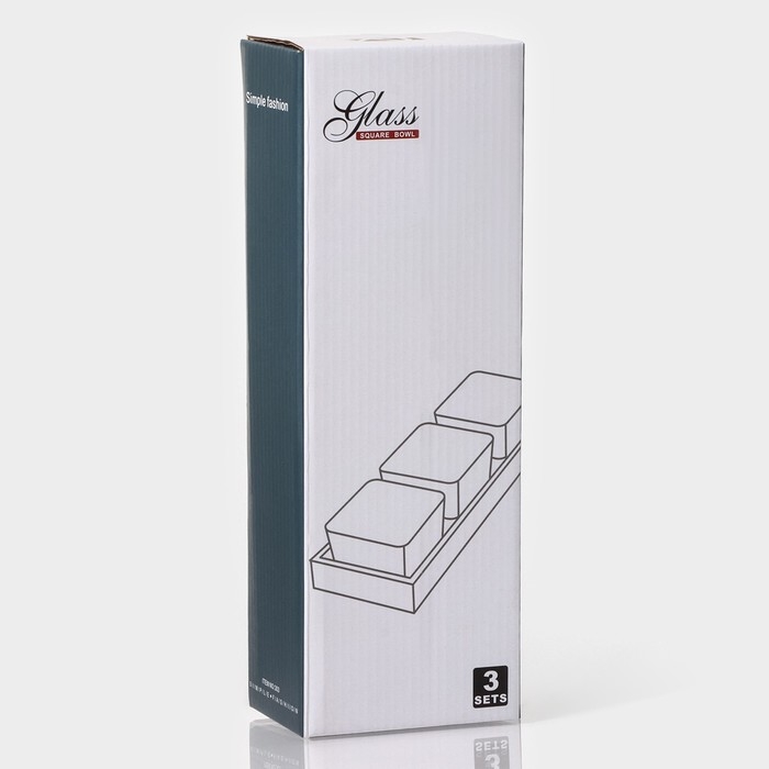 Менажница стеклянная Magistro «Званый прием», 3 секции, 250 мл, 31×9×6 см Менажница стеклянная Magistro «Званый прием», 3 секции, 250 мл, 31×9×6 см