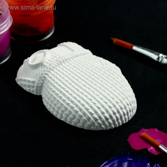 Новогодняя фигура под роспись с подвесом  Новогодняя фигура под роспись с подвесом "Варежка вязаная" 5х6см