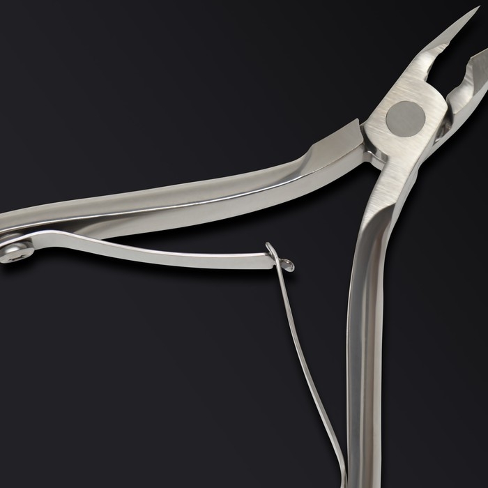 Кусачки маникюрные для кутикулы «Premium», двойная пружина, 10 см, длина лезвия - 8 мм, на блистере, цвет серебристый