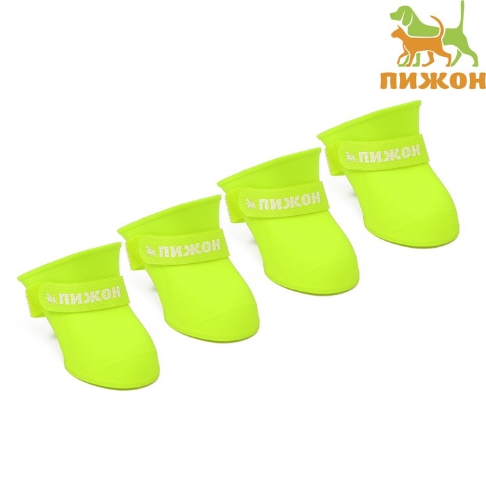 Сапоги резиновые Пижон, набор 4 шт., р-р М (подошва 5 Х 4 см), жёлтые Сапоги резиновые Пижон, набор 4 шт., р-р М (подошва 5 Х 4 см), жёлтые