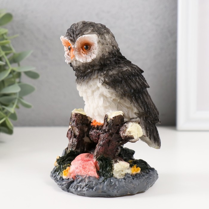 Сувенир полистоун Сувенир полистоун "Филин на скалистом пригорке" 8х8,5х12,5 см