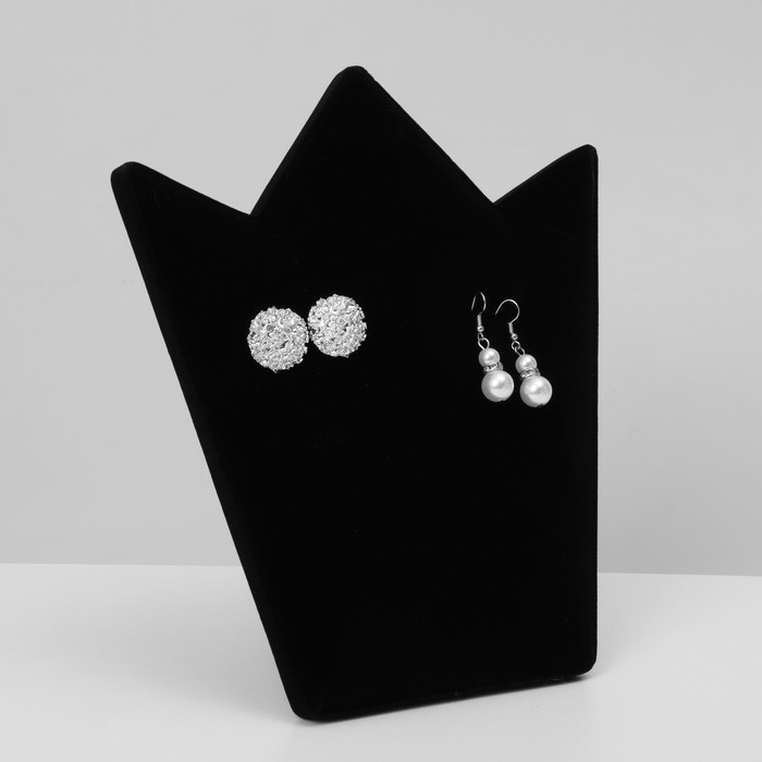 Подставка под серьги «Корона» 20×10×23,5 см, цвет чёрный Подставка под серьги «Корона» 20×10×23,5 см, цвет чёрный