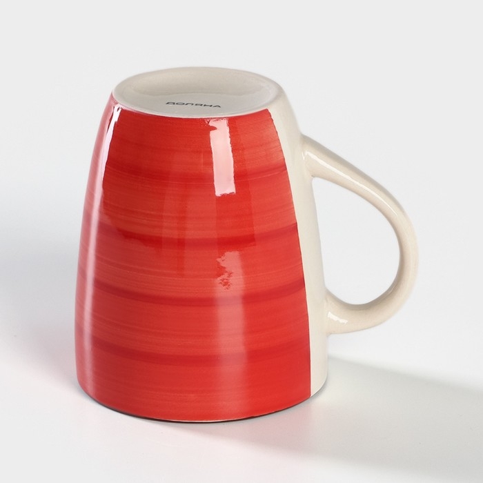 Кружка керамическая Доляна &laquo;Морской мир&raquo;, 360 мл, цвет красный