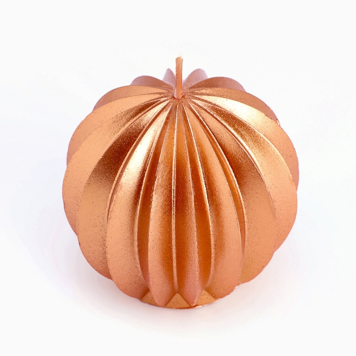 Свеча фигурная  Свеча фигурная "Шар граненый", 6,5х6,5 см, бронза