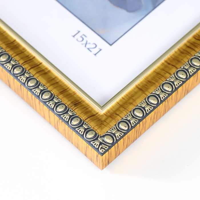 Фоторамка пластик Фоторамка пластик "Камея" 15х21 см, золото