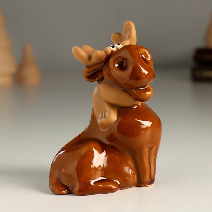 Сувенир керамика  Сувенир керамика "Лось-красавец" 5,8х7,3х11 см