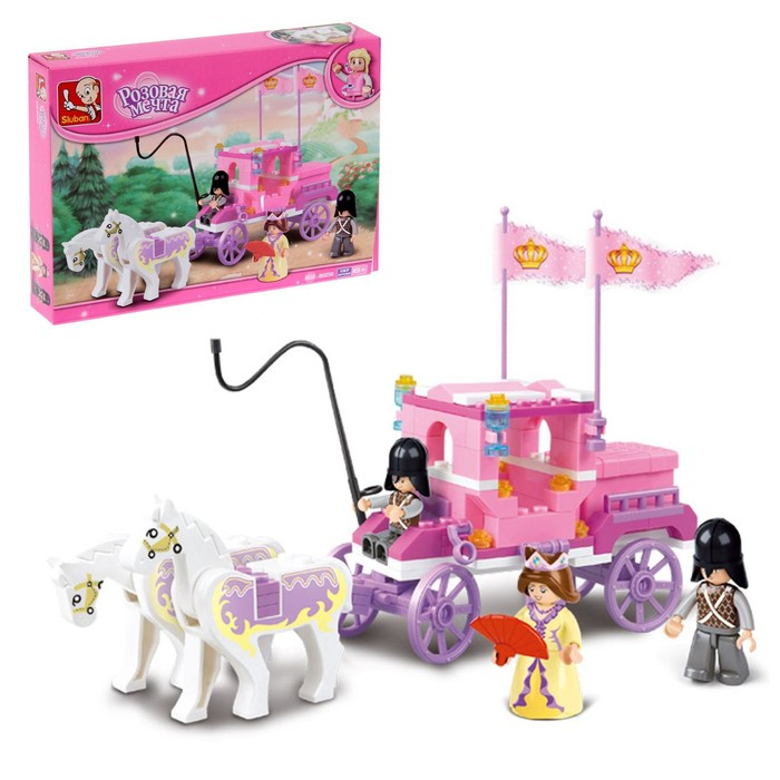 Конструктор «Розовая мечта: королевская карета», 137 деталей Конструктор «Розовая мечта: королевская карета», 137 деталей