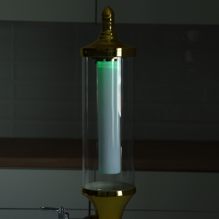 Башня пивная «Петронас», 3 л, колба с подсветкой, 2 батарейки, цвет золотой Башня пивная «Петронас», 3 л, колба с подсветкой, 2 батарейки, цвет золотой