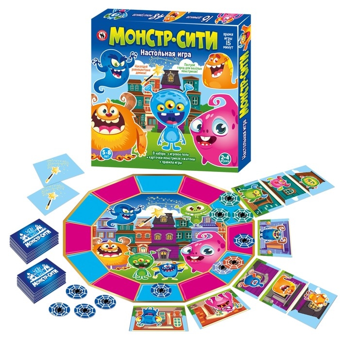 Настольная игра «Монстр — Сити», 2-4 игрока, 5+ Настольная игра «Монстр — Сити», 2-4 игрока, 5+