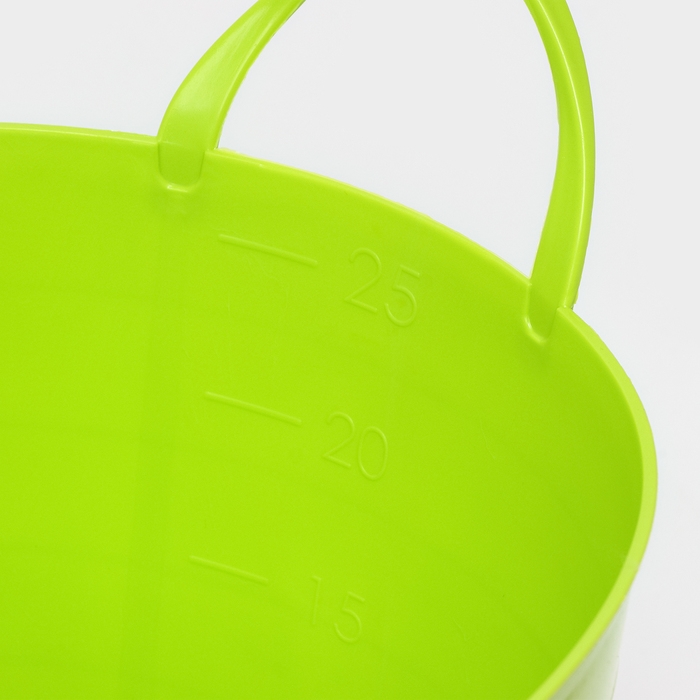 Корзина для белья мягкая, 27 л, 37,5×37,5×30 см, цвет ярко-зелёный Корзина для белья мягкая, 27 л, 37,5×37,5×30 см, цвет ярко-зелёный