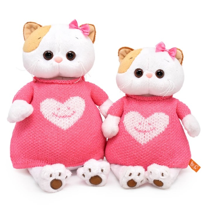 Мягкая игрушка «Ли-Ли», в вязаном платье с сердцем», 24 см Мягкая игрушка «Ли-Ли», в вязаном платье с сердцем», 24 см