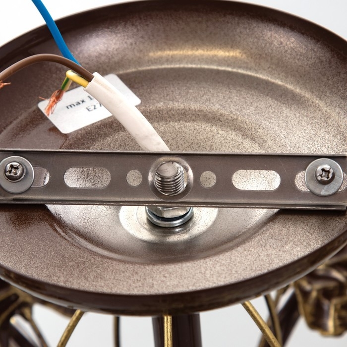 Люстра "Сусана" 5х15Вт Е27 коричневый/золото 58х58х32см BayerLux