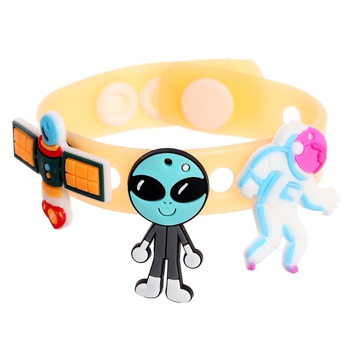 Милый браслетик «Джибитсы: Космос», светящийся, силиконовый Милый браслетик «Джибитсы: Космос», светящийся, силиконовый