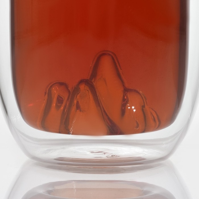 Стакан стеклянный с двойными стенками Magistro «Горы», 350 мл, 6,5×15 см Стакан стеклянный с двойными стенками Magistro «Горы», 350 мл, 6,5×15 см