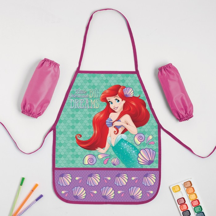 Фартук с нарукавниками детский «Ариэль», Принцессы, 49х39 см Фартук с нарукавниками детский «Ариэль», Принцессы, 49х39 см