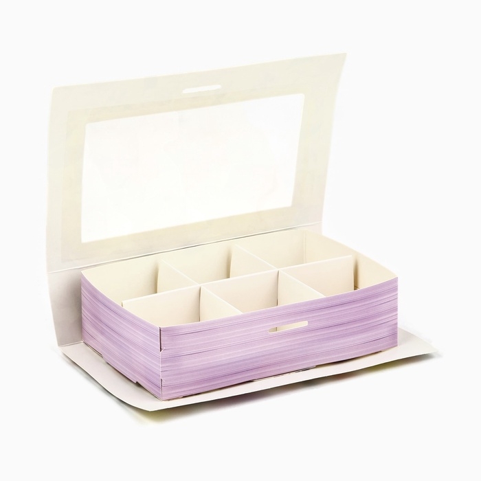 Коробка под 6 конфет с ячейками «Расцветай» 14.5 х 9.5 х 3.5 см Коробка под 6 конфет с ячейками «Расцветай» 14.5 х 9.5 х 3.5 см