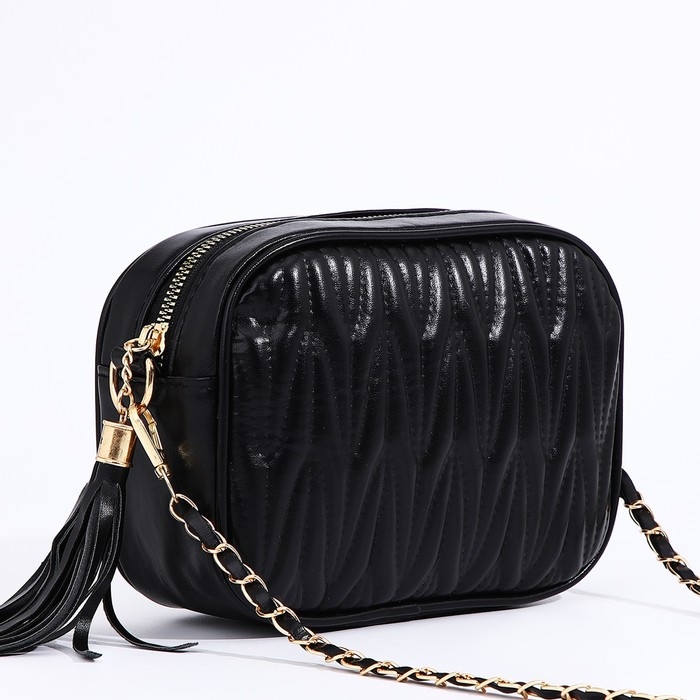 Сумка кросс-боди на молнии, цвет чёрный Сумка кросс-боди на молнии, цвет чёрный