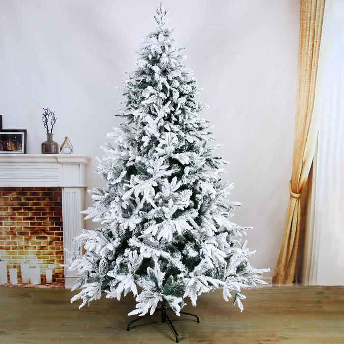 Ёлка  Ёлка "Уральская" снег, 180 см d нижнего яруса 110 см 740 веток