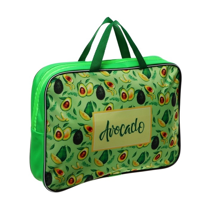 Папка с ручками текстильная А4, 350 х 270 х 70 мм, Calligrata Папка с ручками текстильная А4, 350 х 270 х 70 мм, Calligrata "Авокадо"