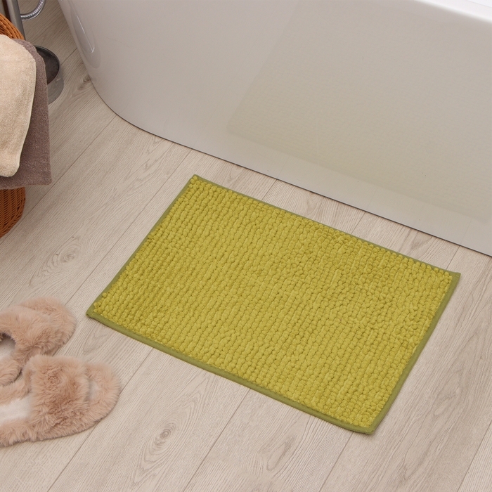 Коврик для ванной Этель Букли цвет зеленый, 38х58 см Коврик для ванной Этель Букли цвет зеленый, 38х58 см