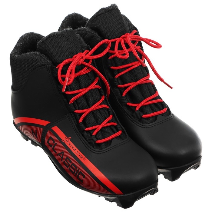 Ботинки лыжные Winter Star classic, NNN, р. 45, цвет чёрный/красный Ботинки лыжные Winter Star classic, NNN, р. 45, цвет чёрный/красный