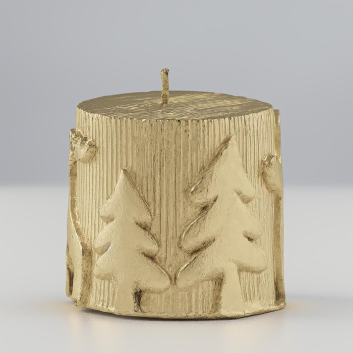 Свеча новогодняя "Новый год" 6,5х7, золотая