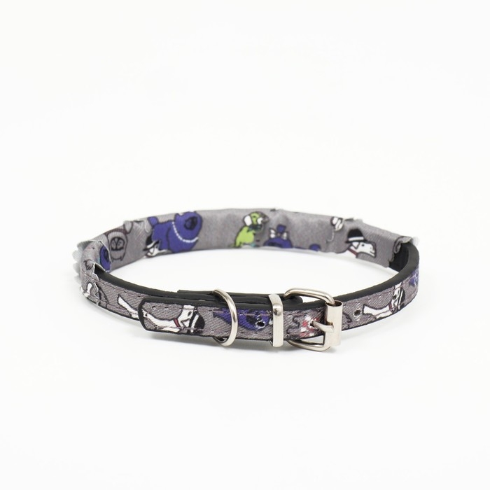 Ошейник с косынкой Ошейник с косынкой "Яркая жизнь", 32 х 1 см, серый