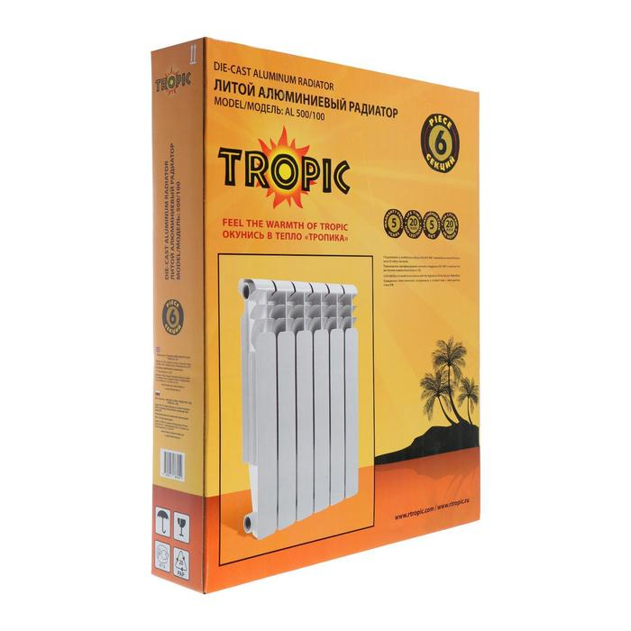 Радиатор Tropic 500x100 мм алюминиевый, 6 секций Радиатор Tropic 500x100 мм алюминиевый, 6 секций