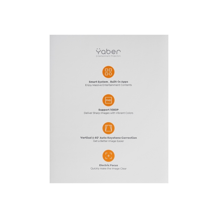 Проектор Yaber Projector L1, 200 лм,1280x720, 0:1,ресурс лампы: 25000 часов,USB,HDMI, белый Проектор Yaber Projector L1, 200 лм,1280x720, 0:1,ресурс лампы: 25000 часов,USB,HDMI, белый