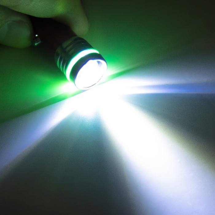 Указка лазерная лупа 2,5 см 3 режима мигает, светит, лазер LR44x3 шт  Указка лазерная лупа 2,5 см 3 режима мигает, светит, лазер LR44x3 шт "Красная" 1,5х2,8х10 см   10473