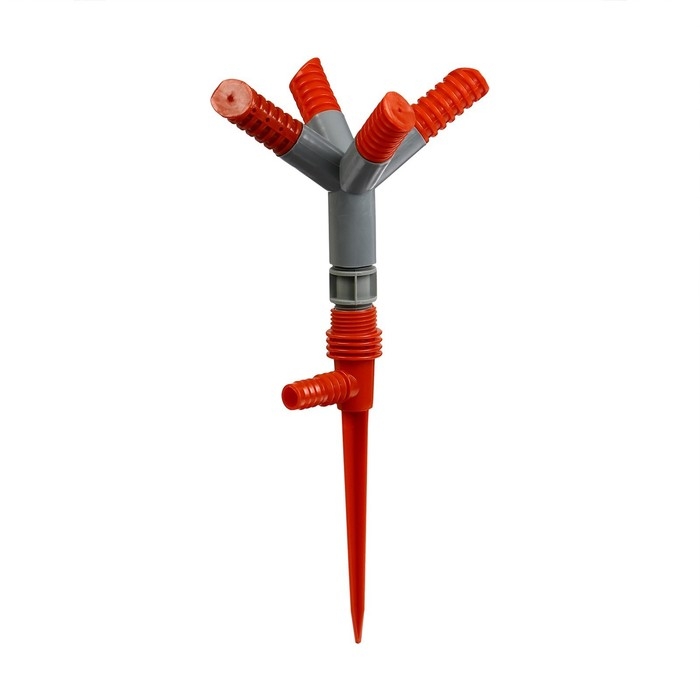 Распылитель 4−лепестковый, штуцер под шланги 1/2 Распылитель 4−лепестковый, штуцер под шланги 1/2" (12 мм) − 3/4" (19 мм), пика, ABS-пластик, Greengo