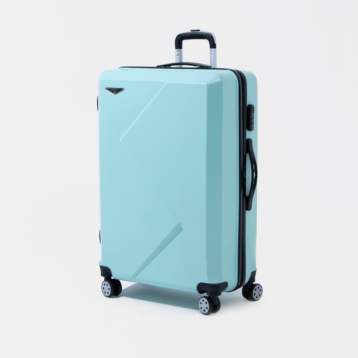 Чемодан большой 84 л (L), отдел на молнии, кодовый замок, цвет бирюзовый Чемодан большой 84 л (L), отдел на молнии, кодовый замок, цвет бирюзовый